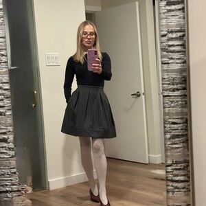 Alice + Olivia Charcoal Mini Skirt